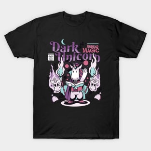 Dark Magical Unicorn Fantasy T-Shirt